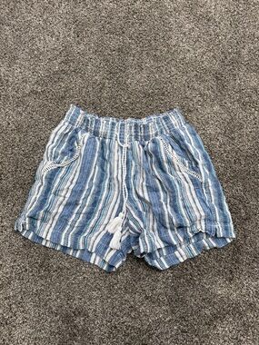 Briggs New York Blue and White Striped High Waist Women’s Shorts